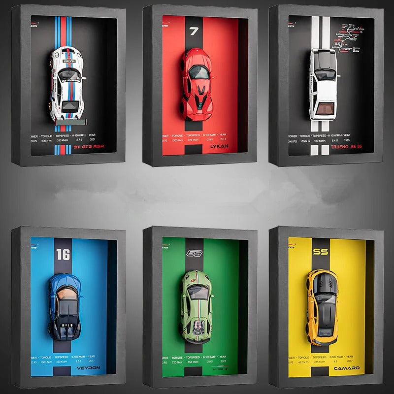 Framed Model Car Collection